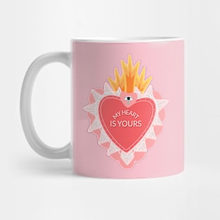 My Heart Is Yours Corazon Amor Te Amo I Love You Mug